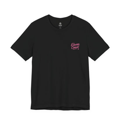 Men's Stilt Hut T-Shirt Pink Badge 