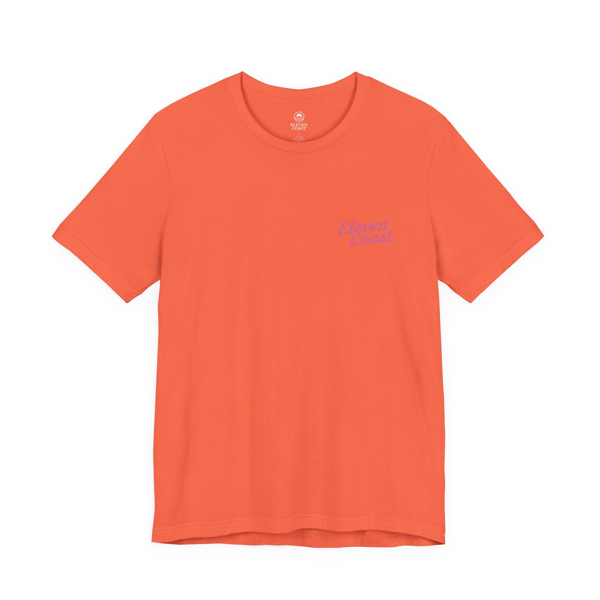 Pink Surfboard Graphic T-Shirt Women #en:color_coral,fr:couleur_corail