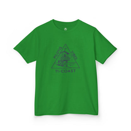 Kids Navy Beach Huts Tee Pilotis Vibes 
