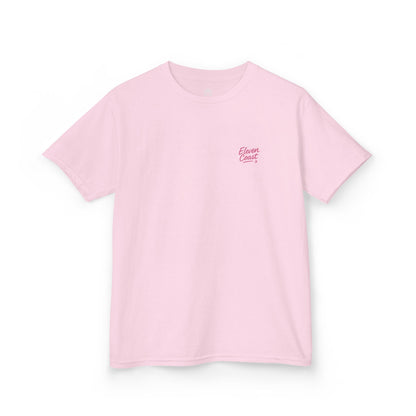 Kids Geometric Beach Huts Tee Pink 
