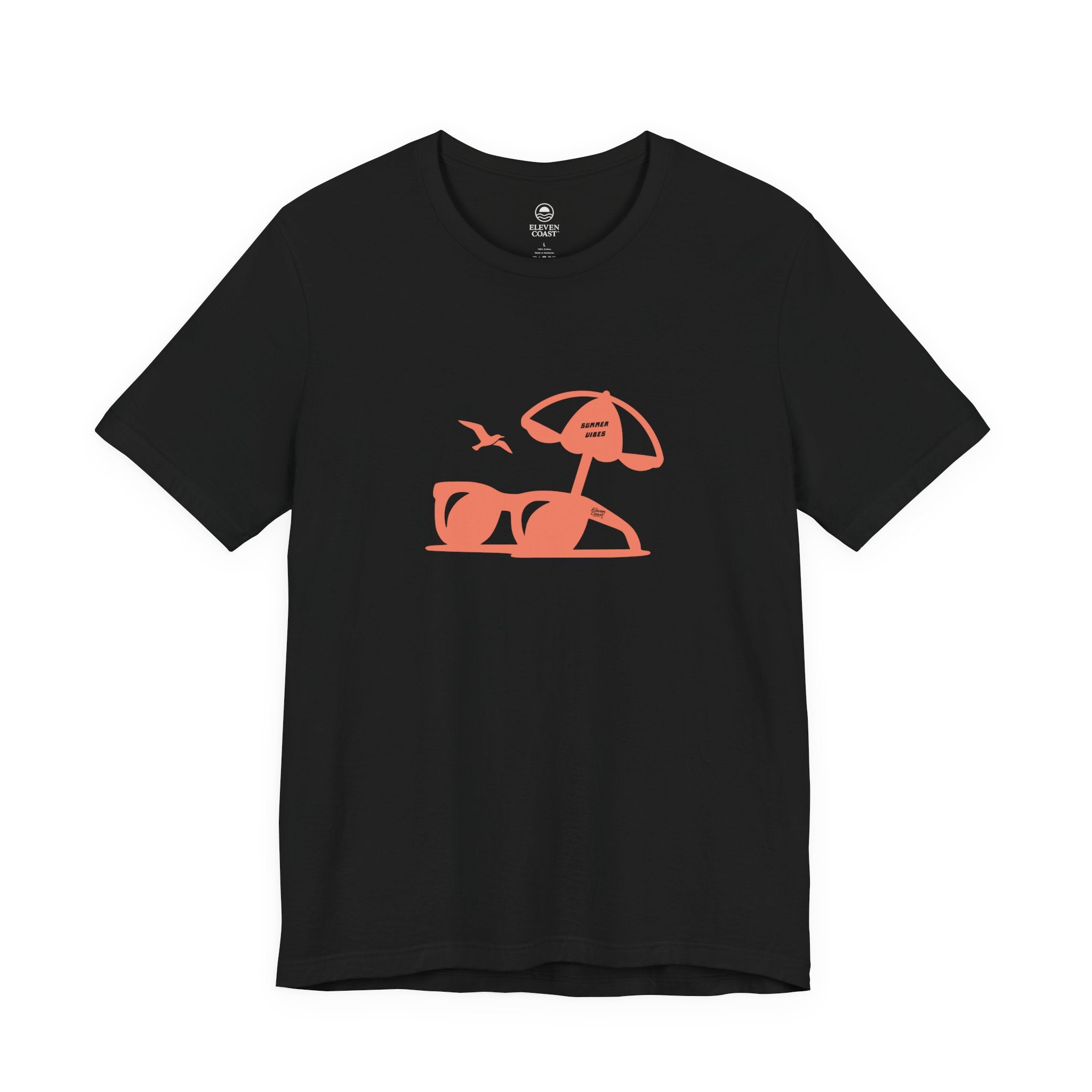 Summer Vibes T-Shirt For Women Orange #en:color_black,fr:couleur_noir