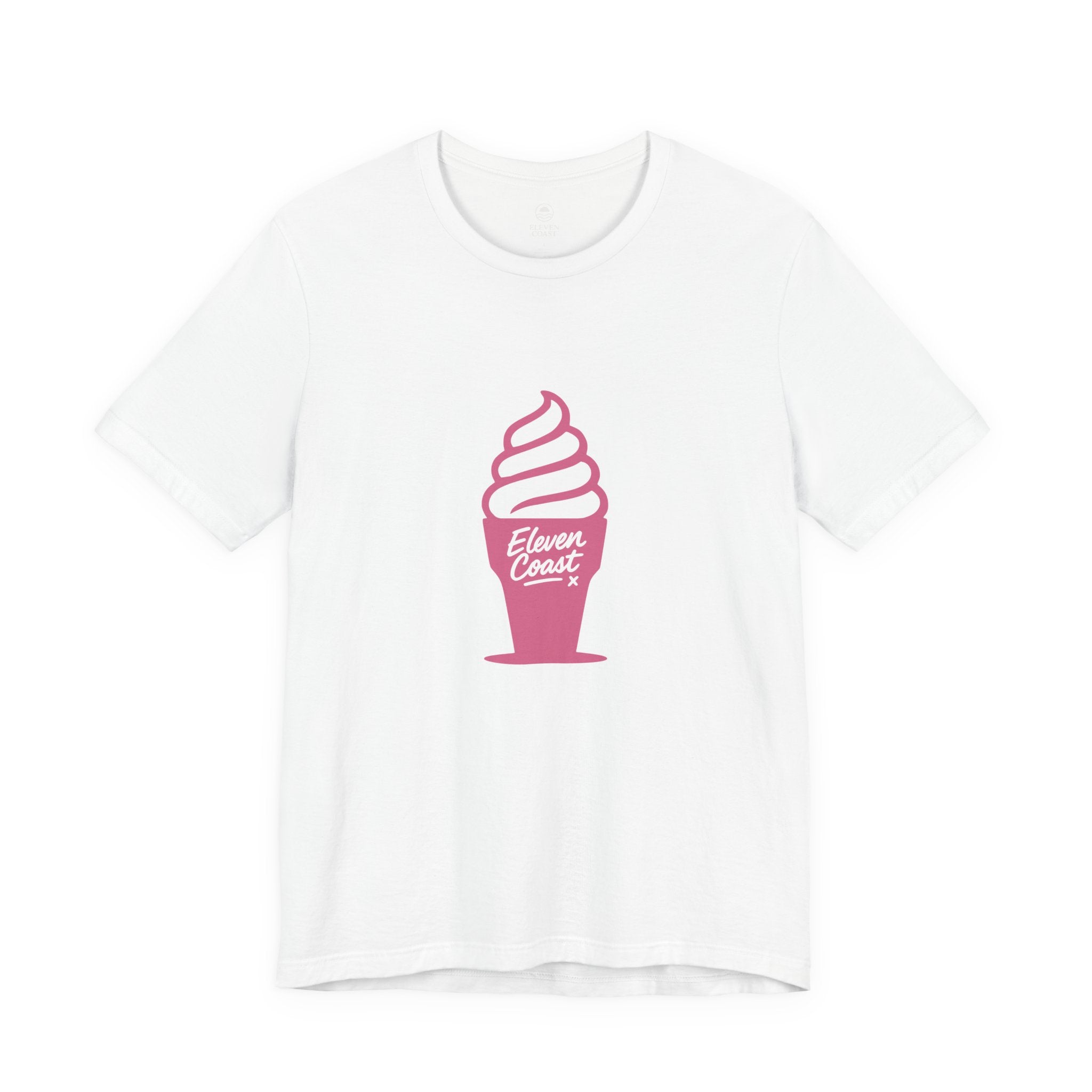 Pop Pink Ice Cream T-Shirt Men #en:color_white,fr:couleur_blanc