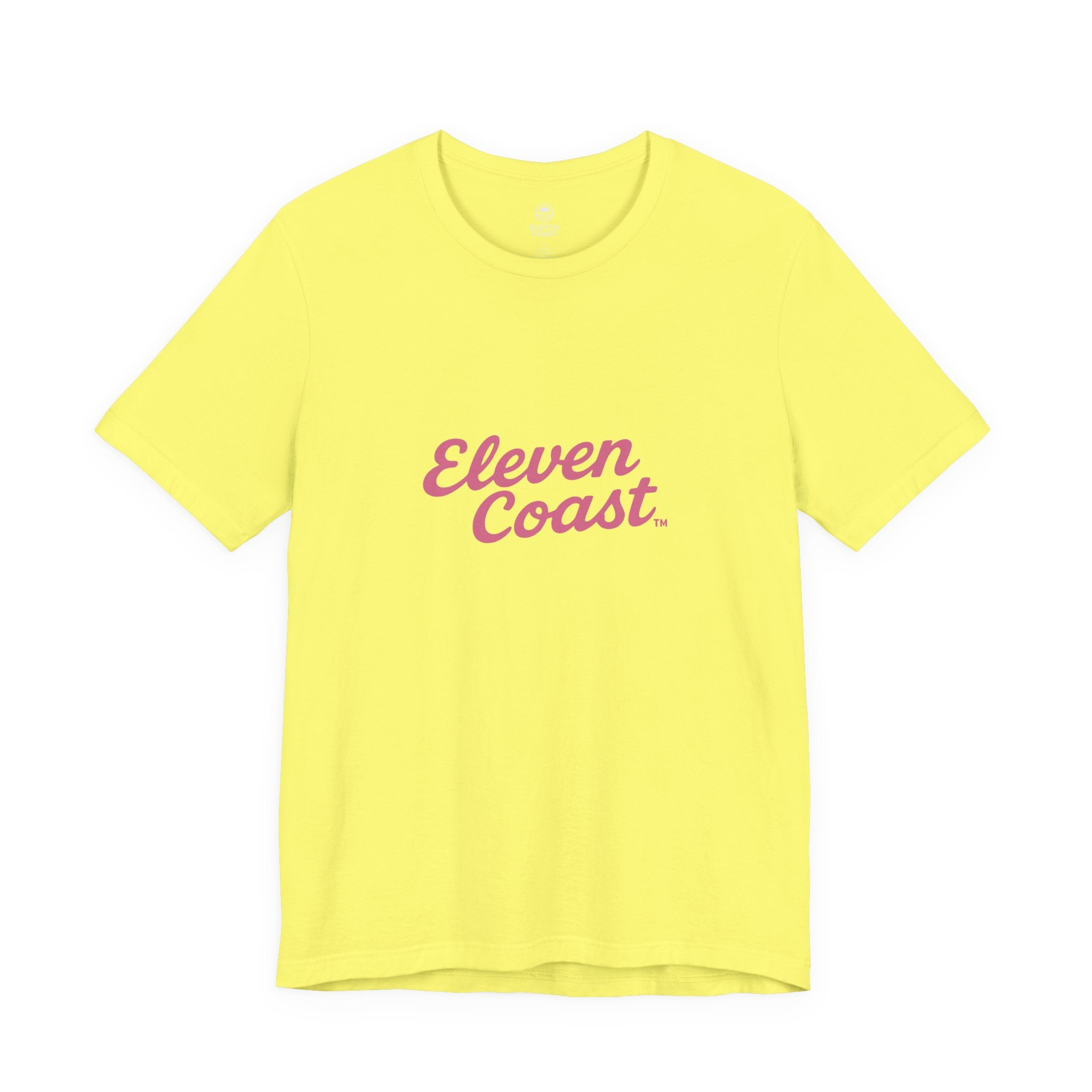Pink Script T-Shirt For Women #en:color_yellow,fr:couleur_jaune