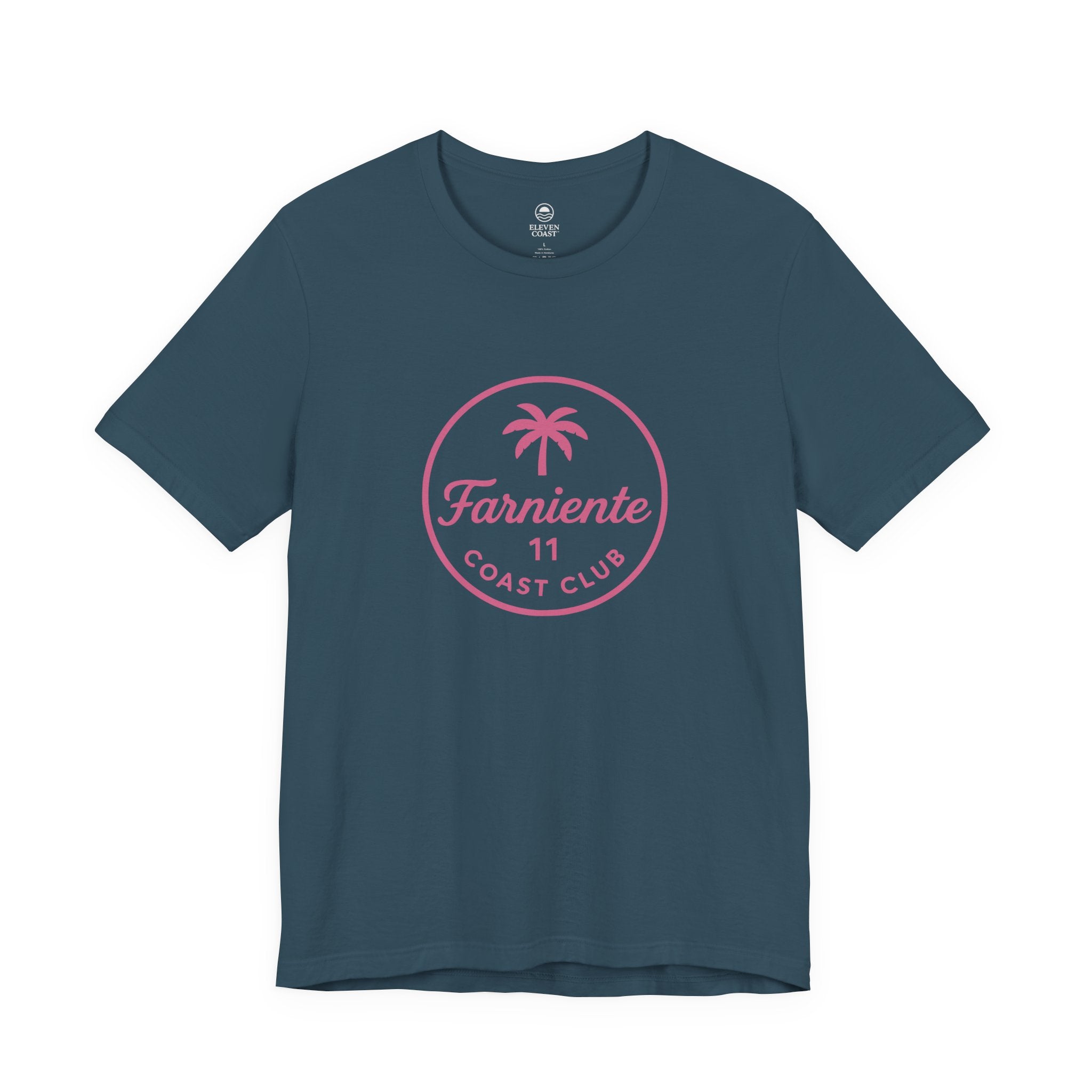 Men’s Palm Tree Badge T-Shirt Pink #en:color_deep-teal,fr:couleur_turquoise-fonce