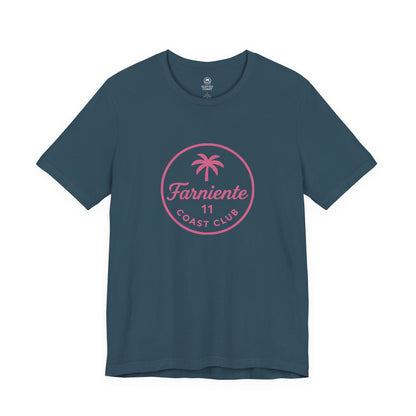 Men’s Palm Tree Badge T-Shirt Pink #en:color_deep-teal,fr:couleur_turquoise-fonce