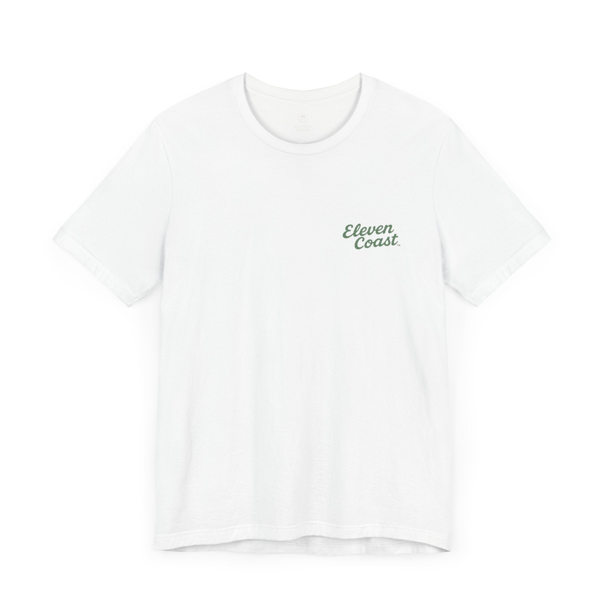 Men's Cactus Green Signature T-Shirt #en:color_white,fr:couleur_blanc