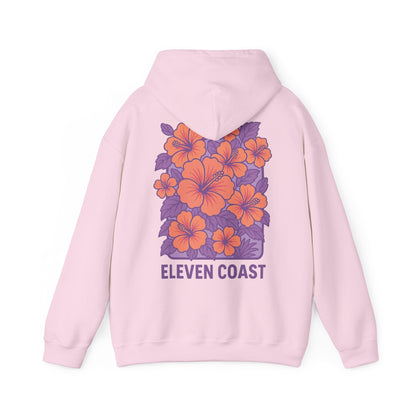 Floral Hibiscus Hoodie For Women Lavender