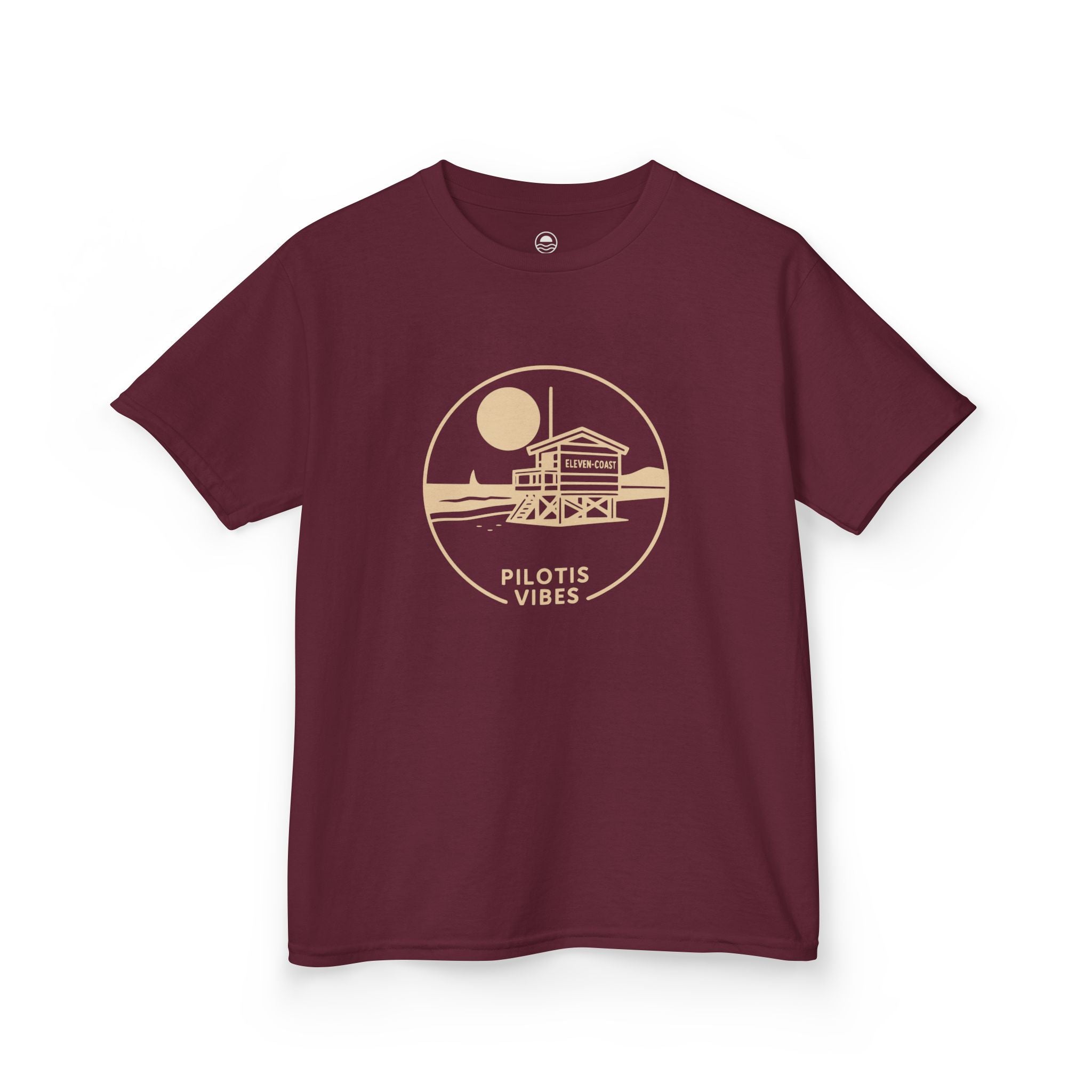 Kids Pilotis Vibes Sand Beige Tee #en:color_maroon,fr:couleur_bordeaux