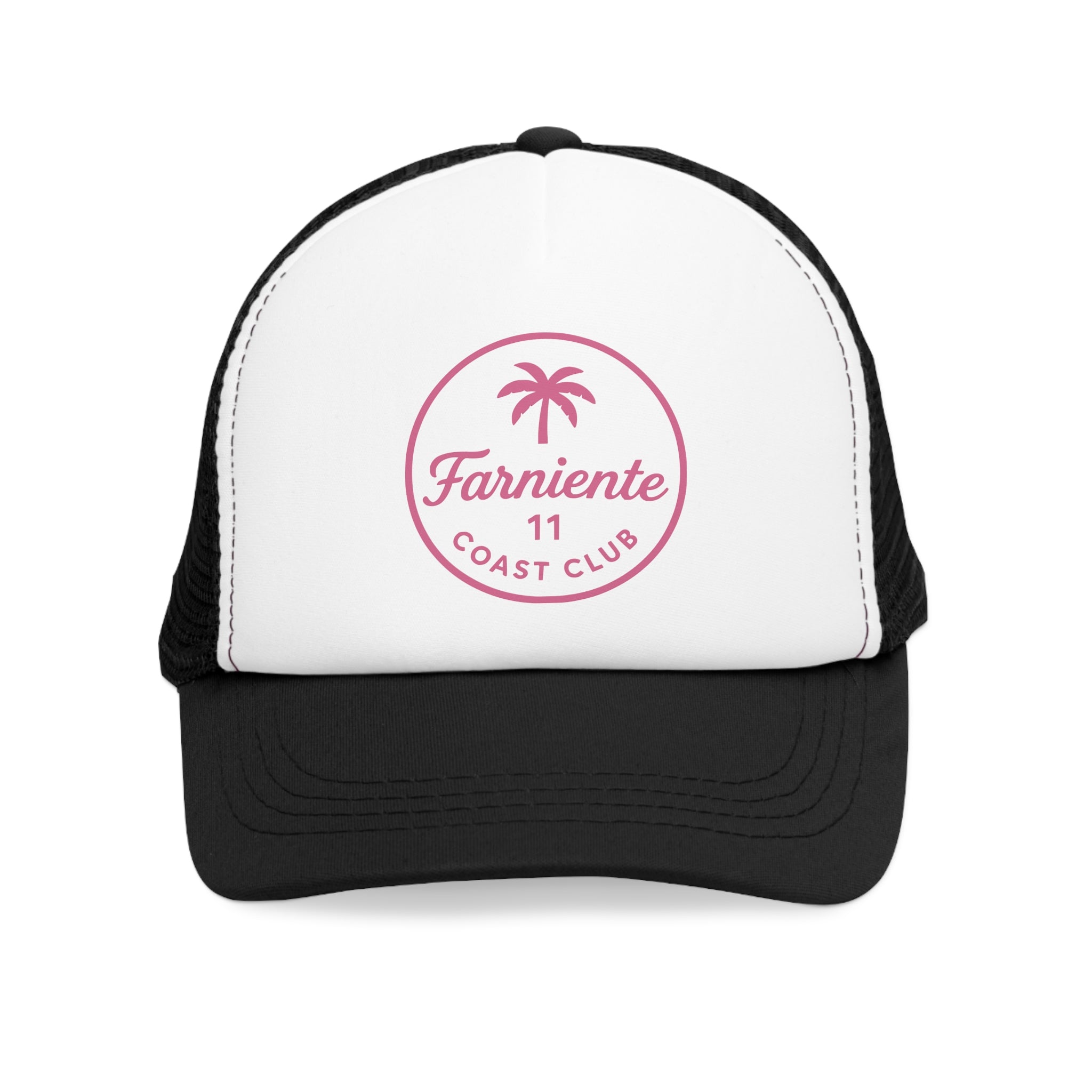 Pink Palm Badge Women Caps #en:color_black,fr:couleur_noir