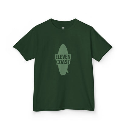 Kids Graphic Tee Surfboard Silhouette Green 