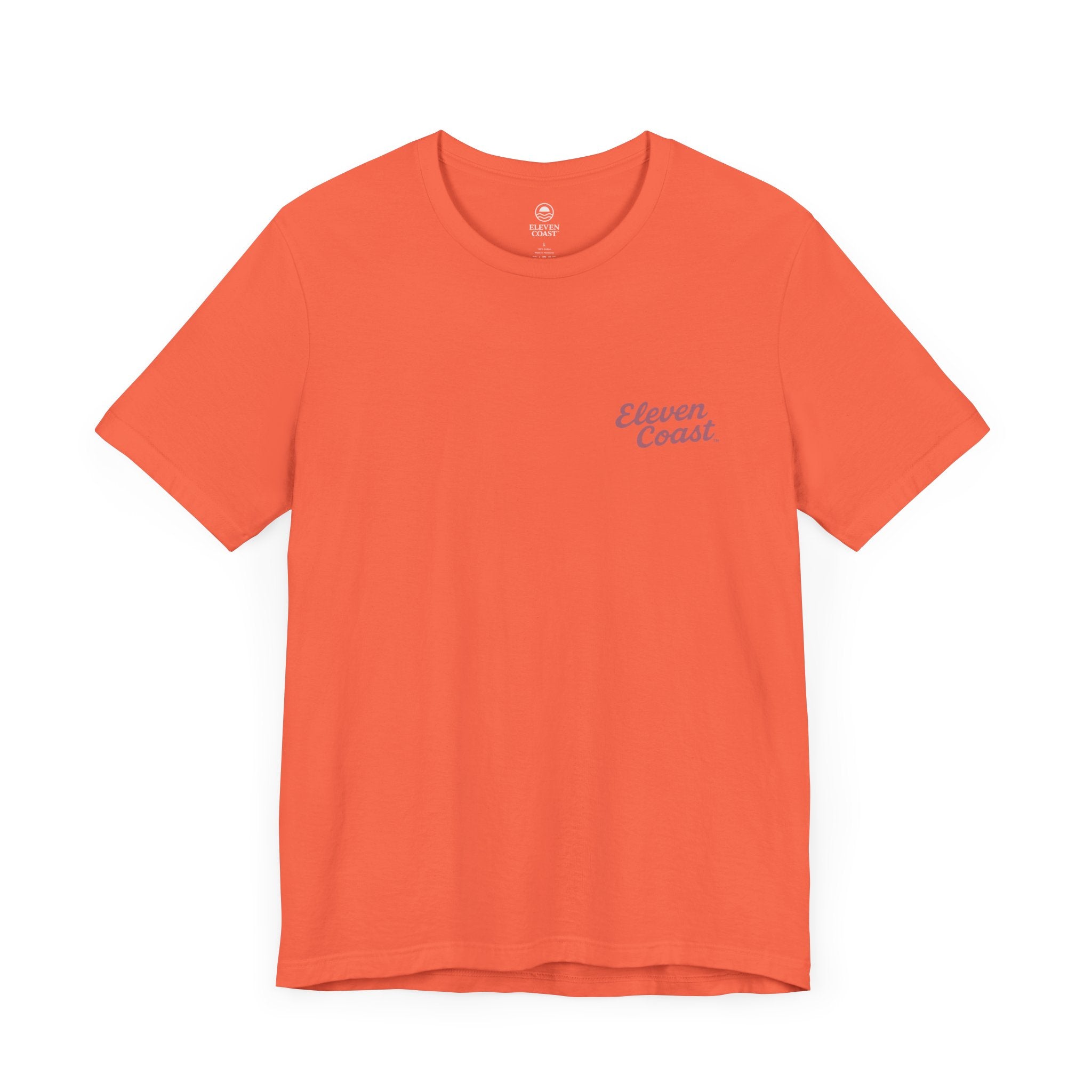 Men’s Wooden Beach Chalet T-Shirt #en:color_coral,fr:couleur_corail