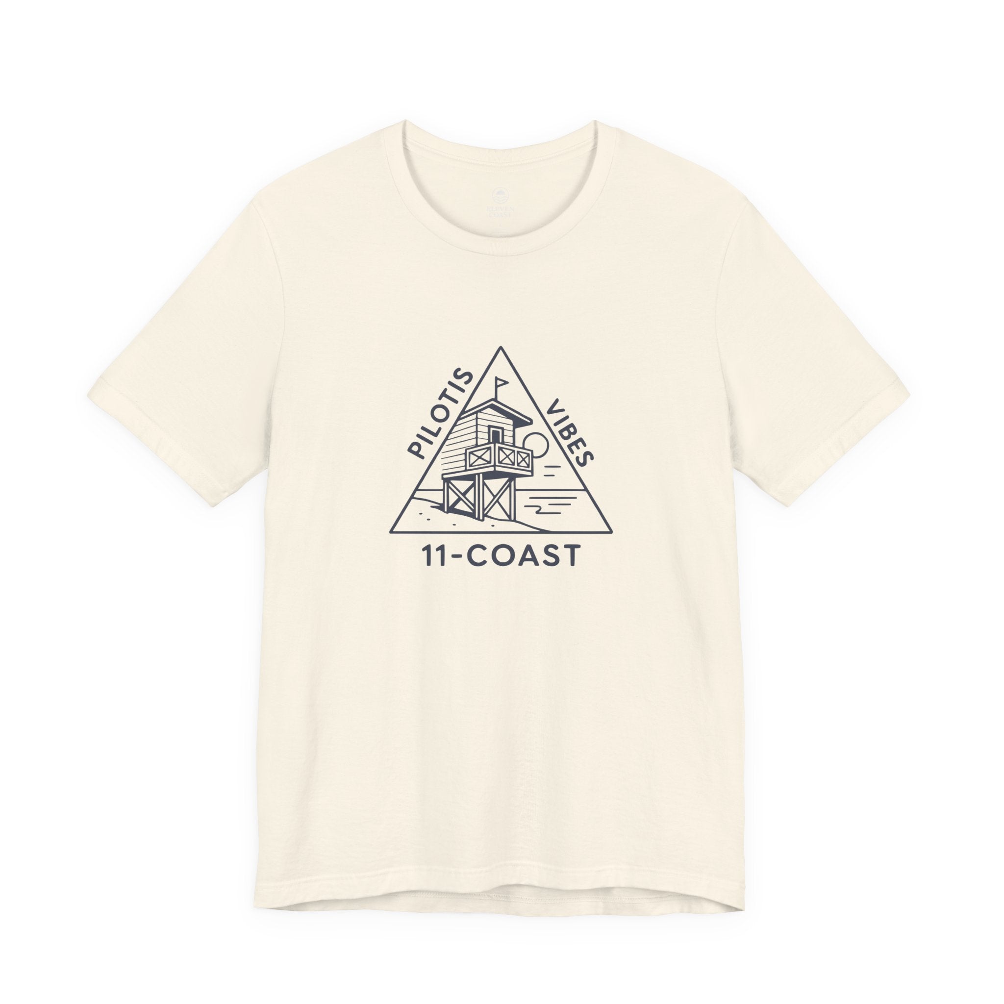 Pilotis Vibes Women Navy T-Shirt Badge #en:color_natural,fr:couleur_naturel