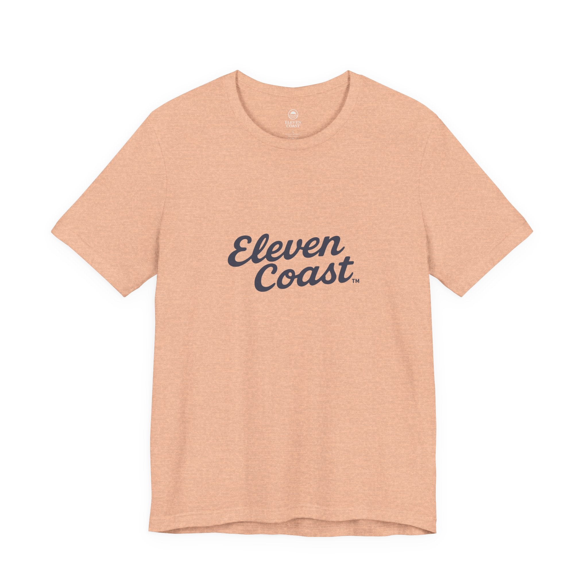 Navy Script T-Shirt For Men #en:color_heather-peach,fr:couleur_peche-chine