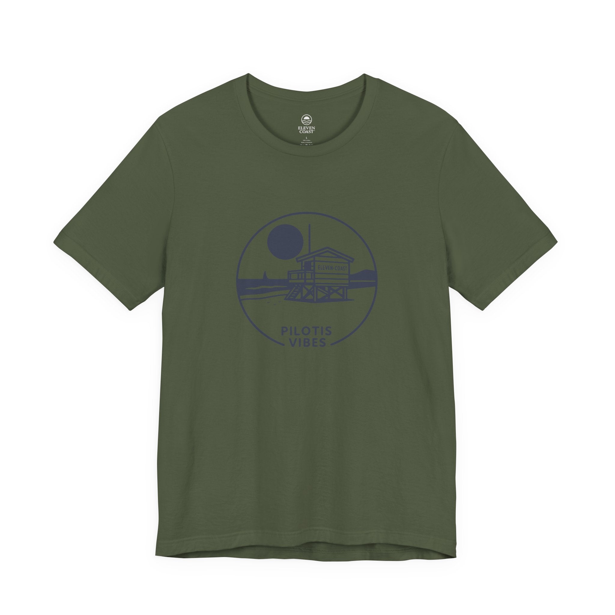 Navy Lifeguard Hut T-Shirt Men Pilotis Vibes 