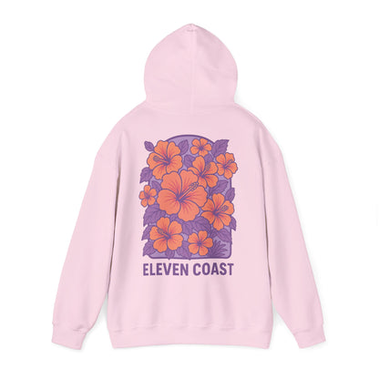Floral Hibiscus Hoodie For Women Lavender