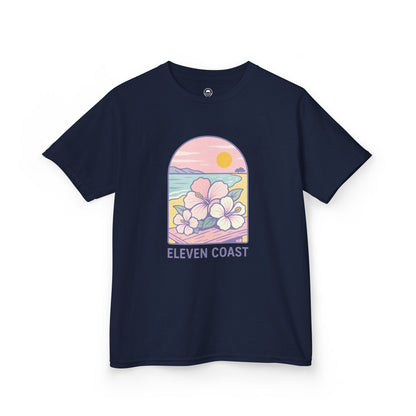 Kids Hibiscus Floral Tee Lavender Sea 