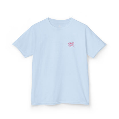Kids Geometric Beach Huts Tee Pink 