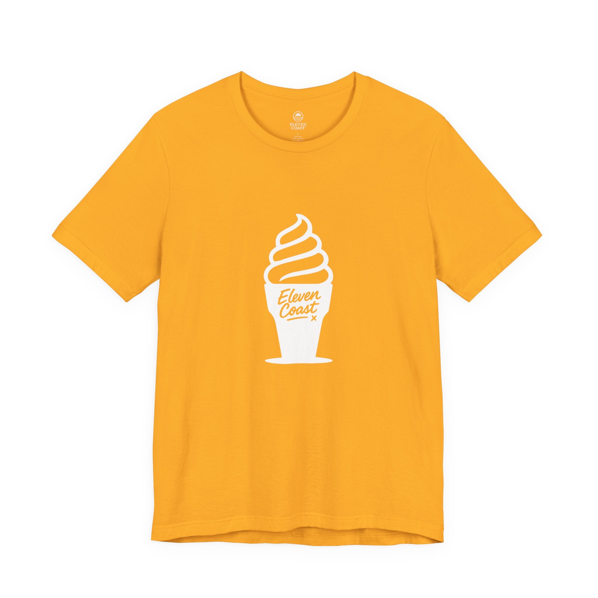 Soft-Serve Ice Cream T-Shirt Women White #en:color_gold,fr:couleur_or