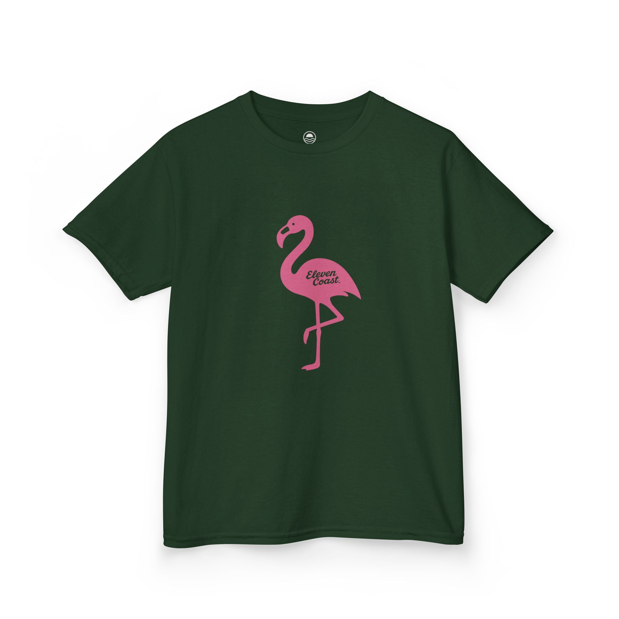 Kids Flamingo T-Shirt Pop Pink #en:color_forest-green,fr:couleur_vert-foret