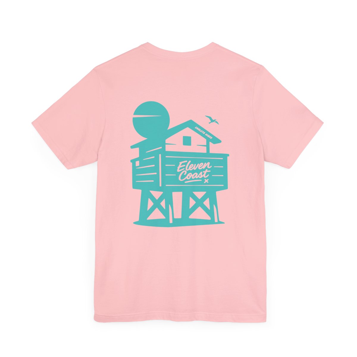 Beach Chalet Vibes T-Shirt Women Mint Aqua #en:color_pink,fr:couleur_rose