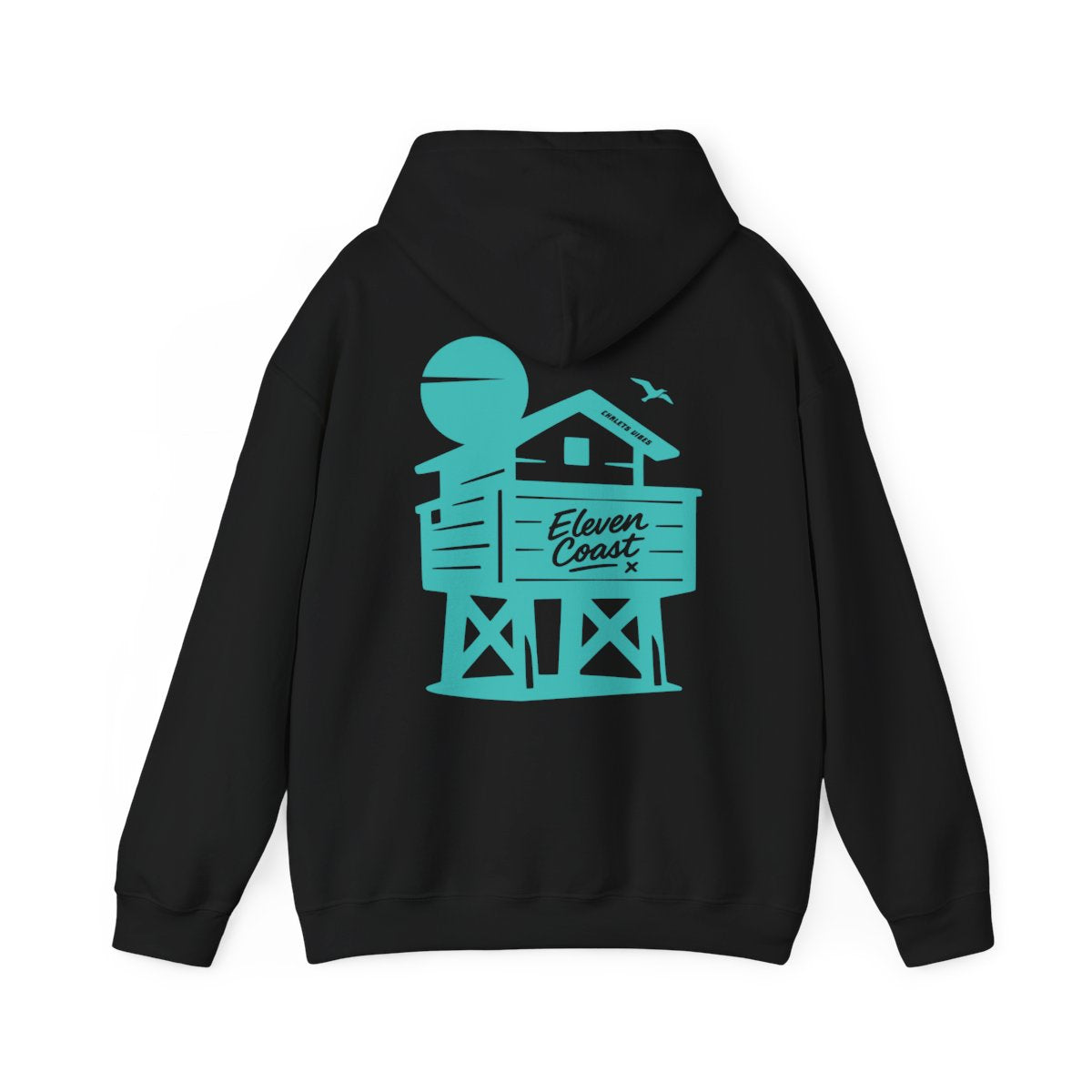 Chalet Vibes Mint Aqua Hoodie Men #en:color_black,fr:couleur_noir