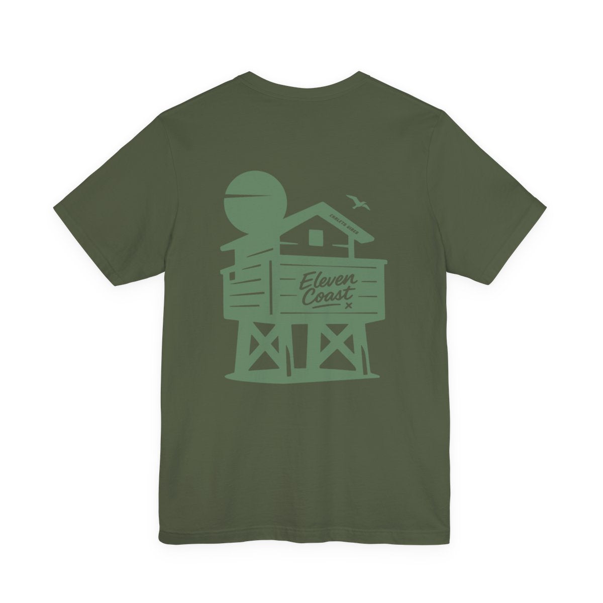 Chalet Vibes T-Shirt Men Green Silhouette #en:color_military-green,fr:couleur_vert-militaire