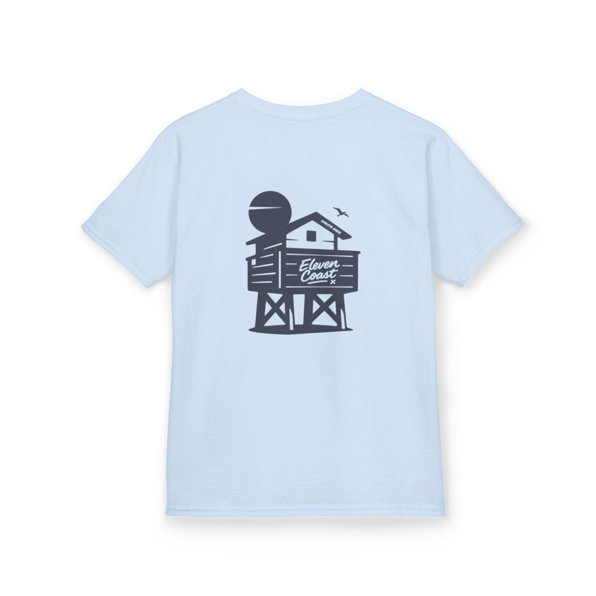 Kids Chalet T-Shirt Navy Silhouette #en:color_light-blue,fr:couleur_bleu-clair