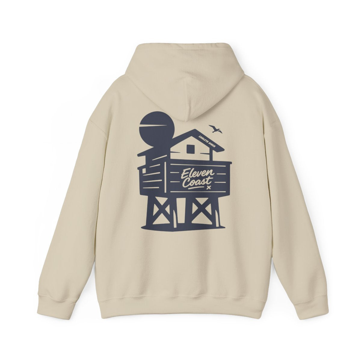 Navy Beach Chalet Hoodie For Men 