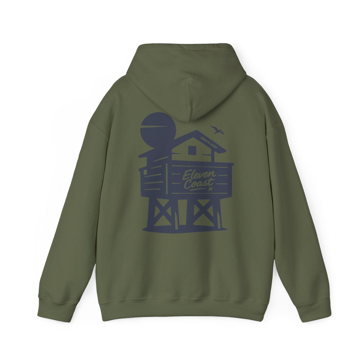 Navy Beach Chalet Hoodie For Men #en:color_military-green,fr:couleur_vert-militaire
