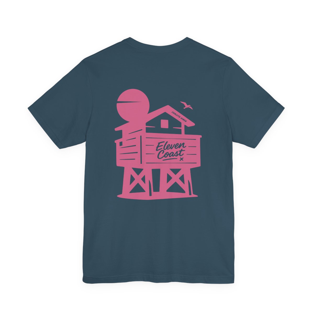 Men's Chalet Vibes T-Shirt Pink Silhouette #en:color_deep-teal,fr:couleur_turquoise-foncé
