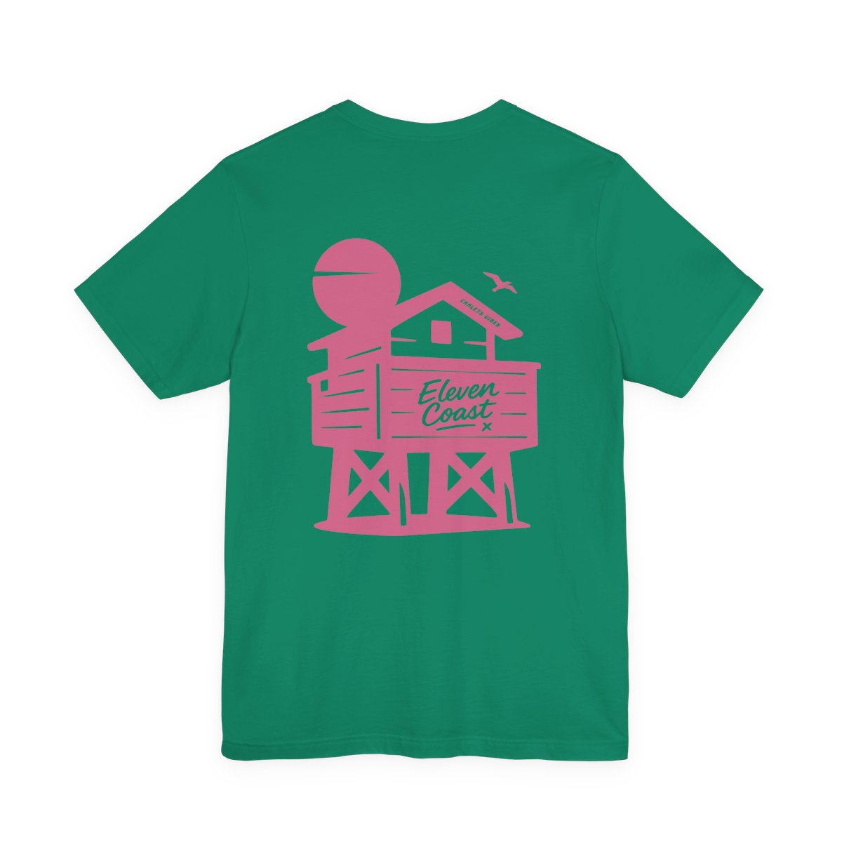 Men's Chalet Vibes T-Shirt Pink Silhouette #en:color_kelly,fr:couleur_vert-kelly