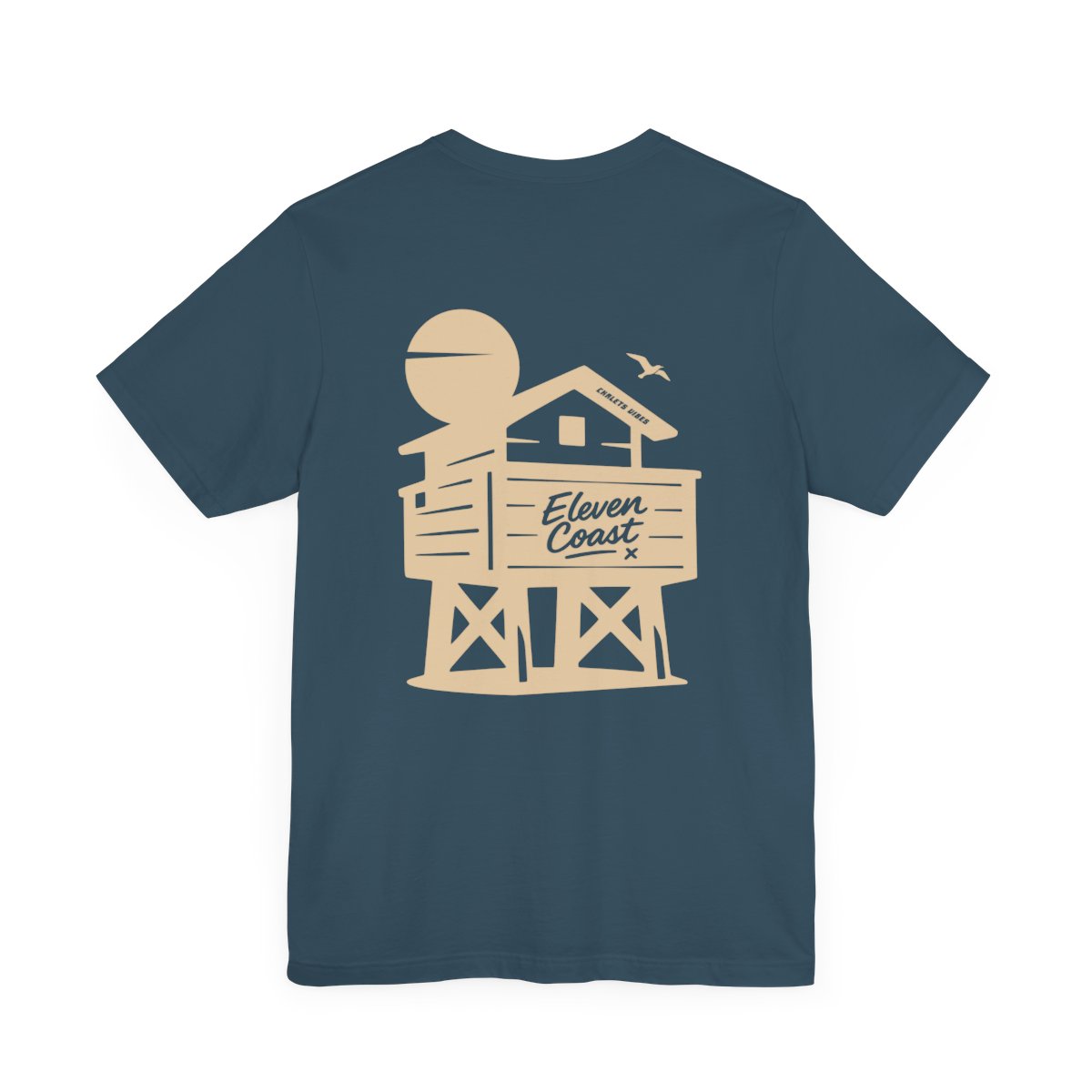 Beach Chalet T-Shirt For Women Sand Beige #en:color_deep-teal,fr:couleur_turquoise-foncé