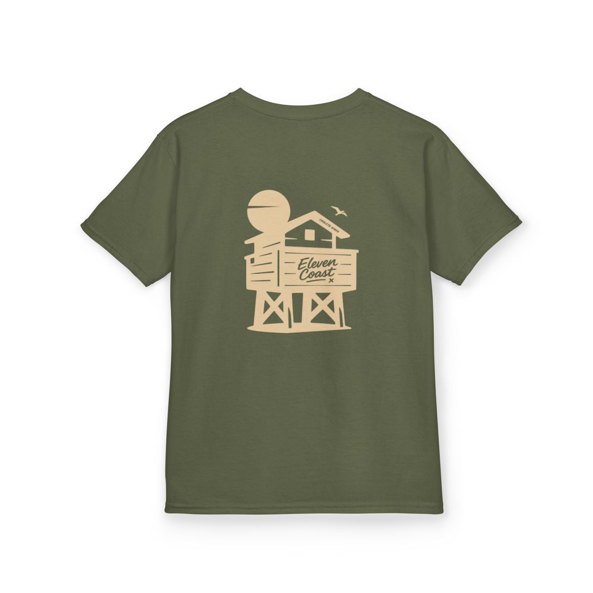Kids Beach Chalet Shirt Sand Beige #en:color_military-green,fr:couleur_vert-militaire