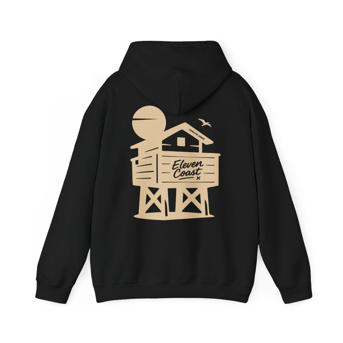 Men's Beach Chalet Hoodie Sand Beige #en:color_black,fr:couleur_noir