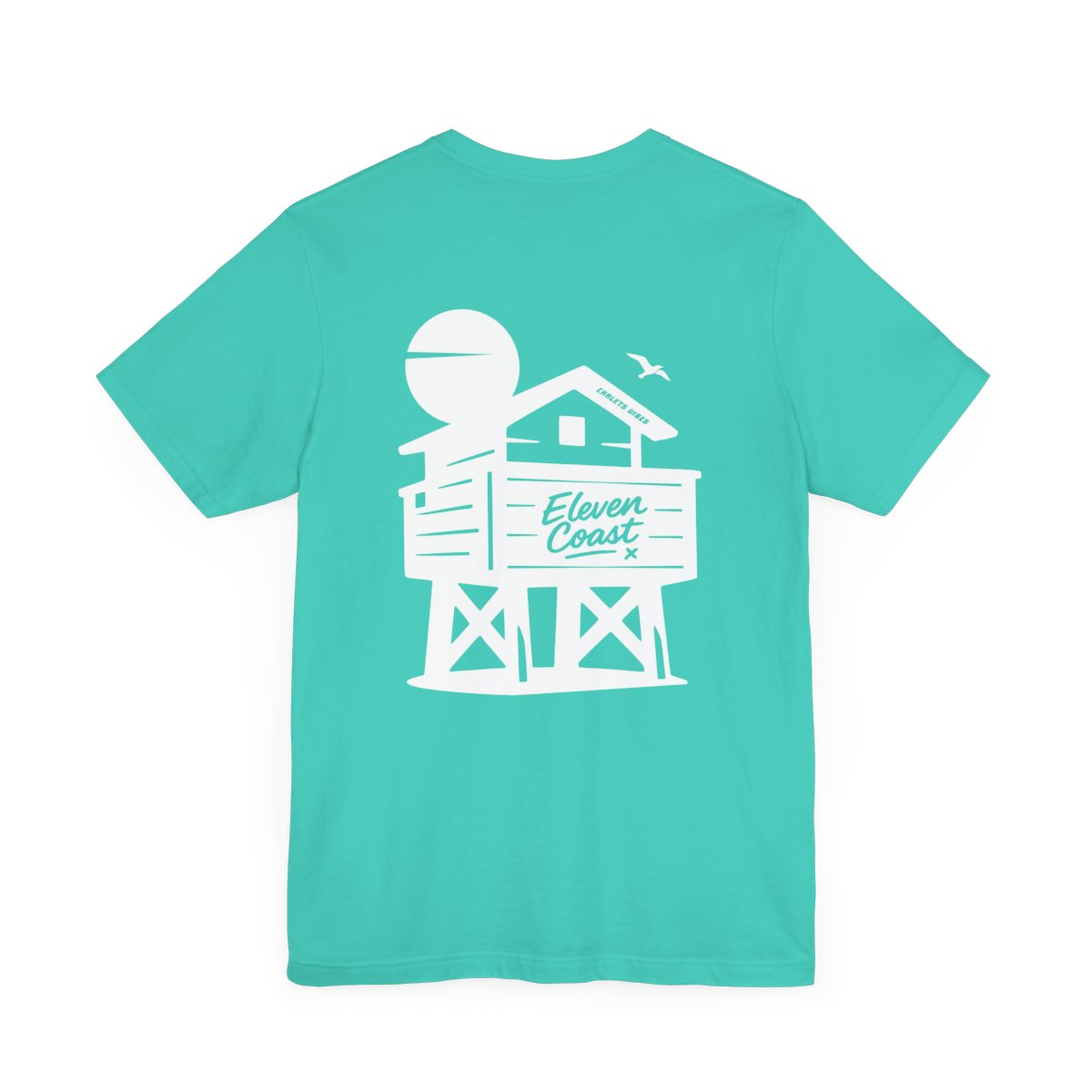 Beach Chalet T-Shirt For Women #en:color_teal,fr:couleur_turquoise