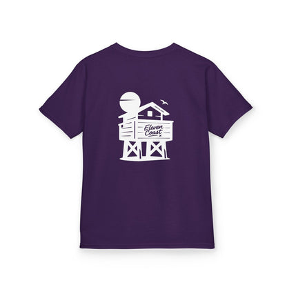 Kids Beach Chalet Tee White Silhouette 