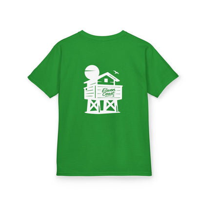 Kids Beach Chalet Tee White Silhouette 