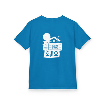 Kids Beach Chalet Tee White Silhouette 