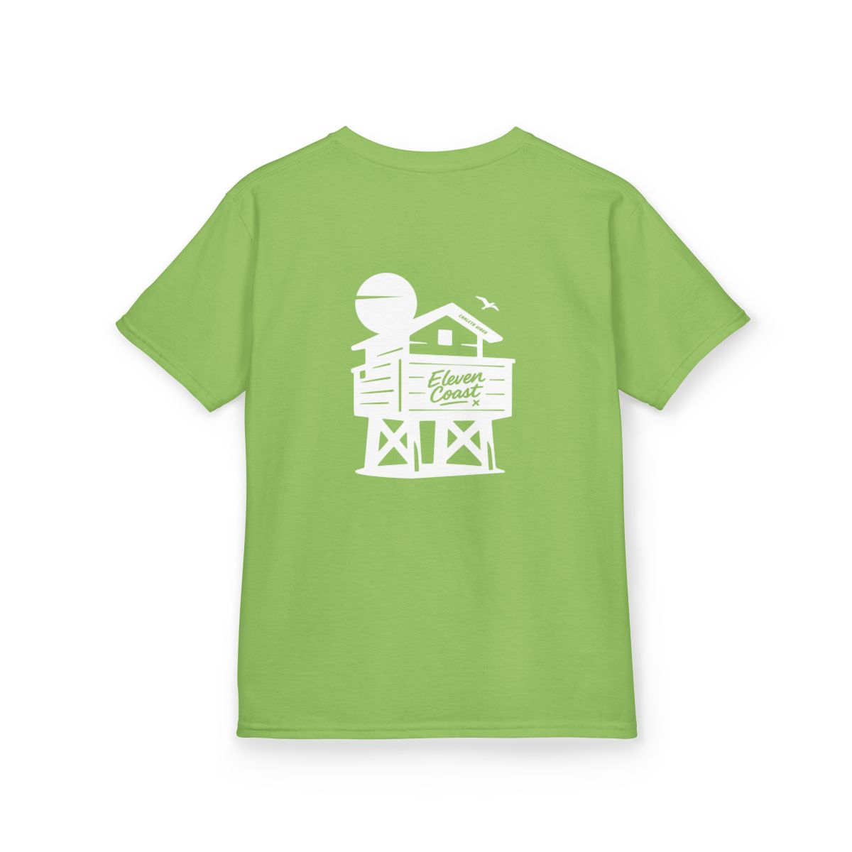 Kids Beach Chalet Tee White Silhouette 