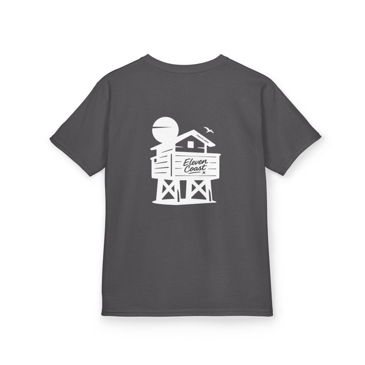Kids Beach Chalet Tee White Silhouette 