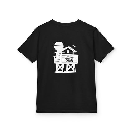 Kids Beach Chalet Tee White Silhouette 