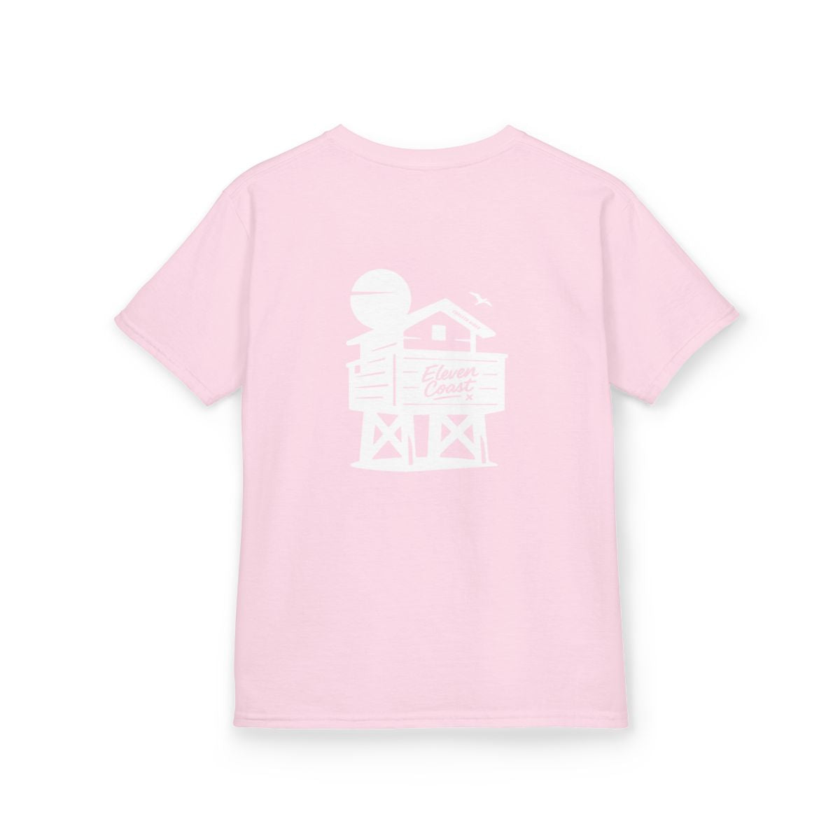 Kids Beach Chalet Tee White Silhouette 