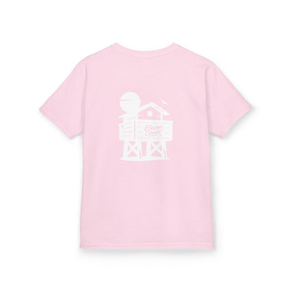 Kids Beach Chalet Tee White Silhouette 