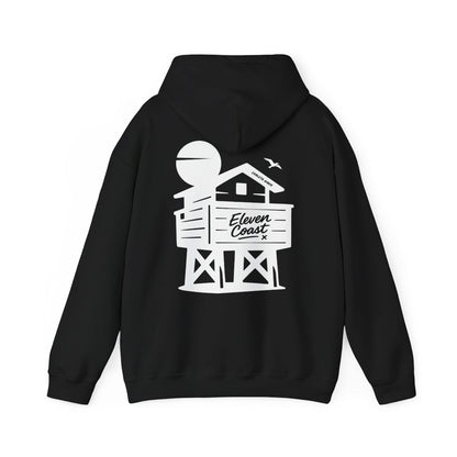 Mens Beach Chalet Hoodie White Silhouette 