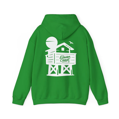 Mens Beach Chalet Hoodie White Silhouette 