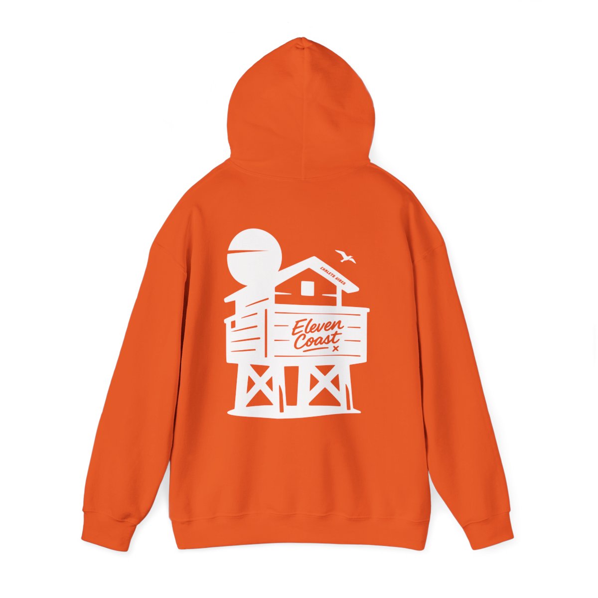 Mens Beach Chalet Hoodie White Silhouette 