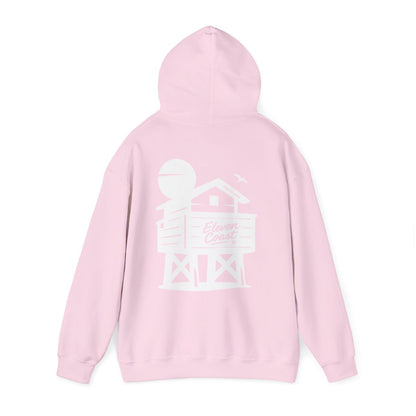 Mens Beach Chalet Hoodie White Silhouette 
