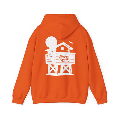 Mens Beach Chalet Hoodie White Silhouette 