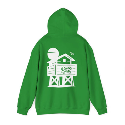Mens Beach Chalet Hoodie White Silhouette 