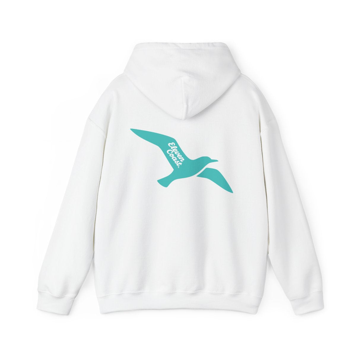 Men's Seagull Silhouette Mint Hoodie #en:color_white,fr:couleur_blanc